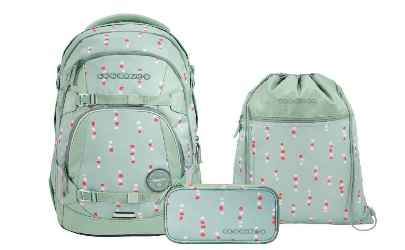 coocazoo Schulranzen Schulrucksack-Set MATE Dancing Dots 3-teilig (3-teilig), ergonomisch, Körpergröße: 135 - 180 cm, Easy-Grow-System von coocazoo