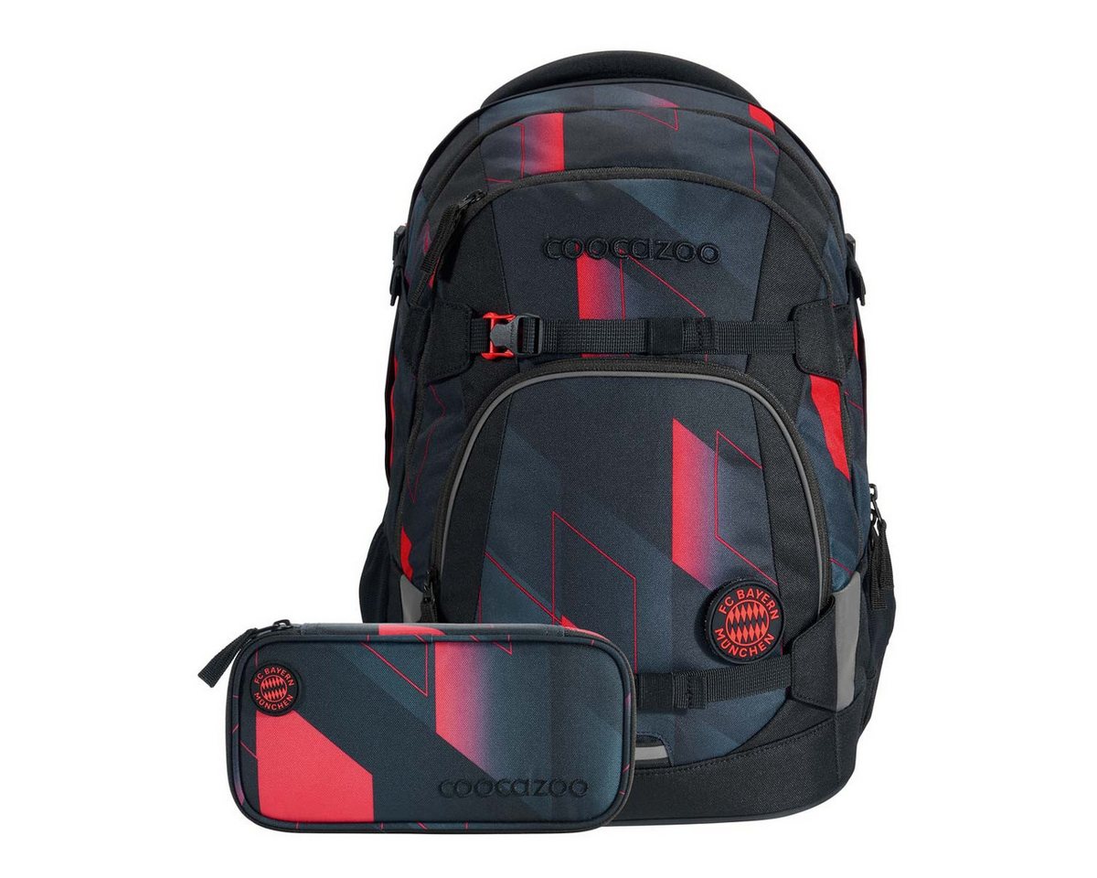 coocazoo Schulranzen Schulrucksack-Set MATE FC Bayern, Stern des Südes 2-teilig (2 Stück), ergonomisch, Körpergröße: 135 - 180 cm, Easy-Grow-System von coocazoo