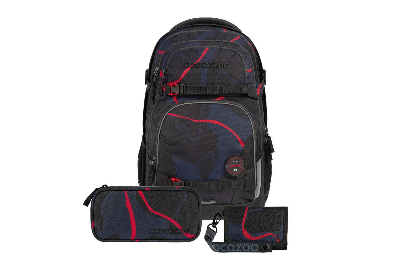 coocazoo Schulranzen Schulrucksack-Set PORTER, Mäppchen Geldbörse (3-tlg) von coocazoo
