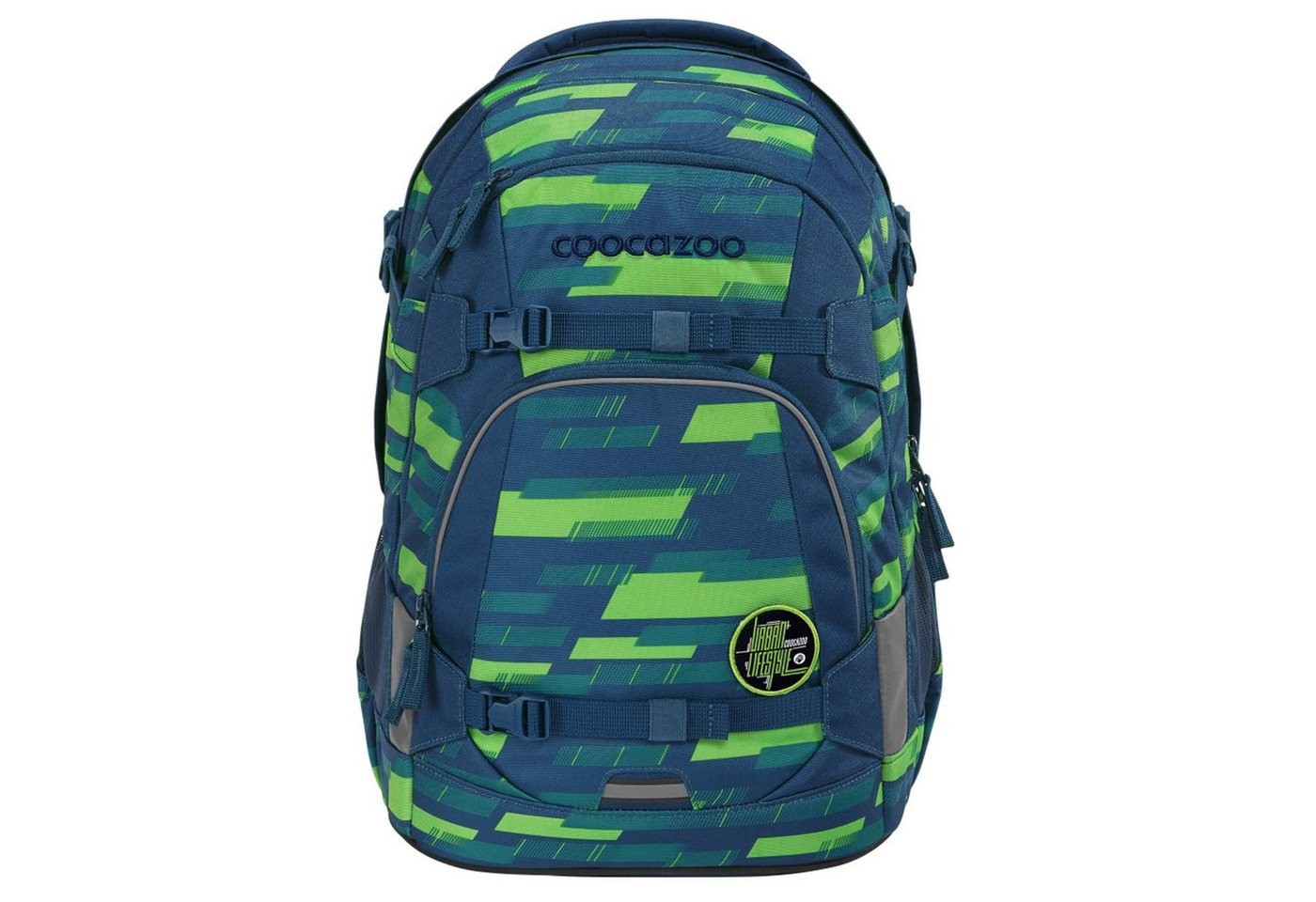 coocazoo Schulrucksack Mate - Schulrucksack 44 cm (Lime Stripe) von coocazoo