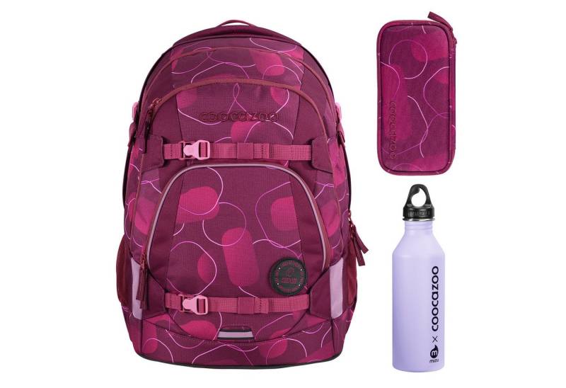 coocazoo Schulrucksack Mate Schulrucksack Set Rucksack mit Mäppchen und Trinkflasche, Mit Edelstahl-Trinkfalsche und Schlampermäppchen von coocazoo