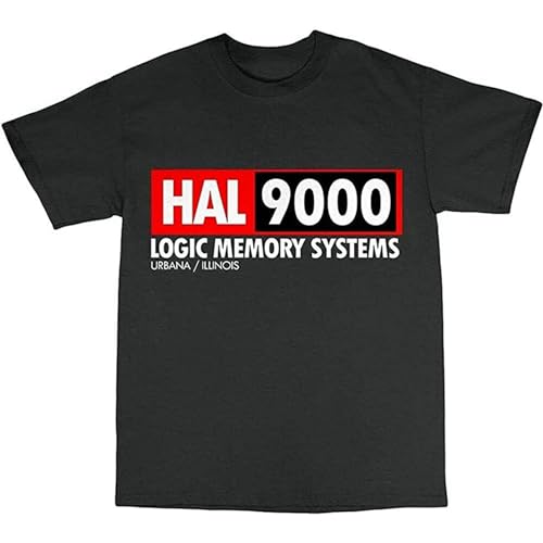 Hal 9000 T-Shirt 100% Cotton Arthur C. Clarke Sci Fi Artifical Intelligence Black 3XL von cookietong