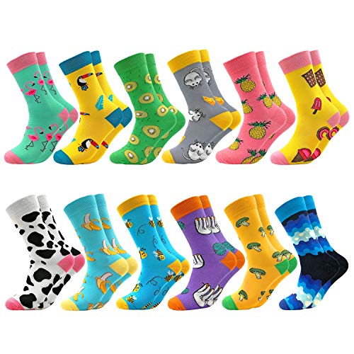 cool future socks Lustige bunte Socken gemustert Funky Happy Crew Socken aus gekämmter Baumwolle - - Einheitsgröße von cool future socks