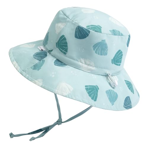 coolable Kinder Sonnenhut - Verstellbarer und Faltbarer Sommer-Sonnenhut mit breiter Krempe, UPF 50+ UV-Schutz für Babys und Kleinkinder -Muschel 4-6 Jahre von coolable