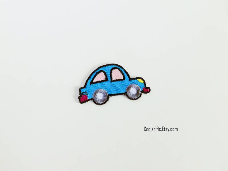 Blaues Auto Aufnäher Aufnäher Stickapplikation Diy Accessoire von coolarific