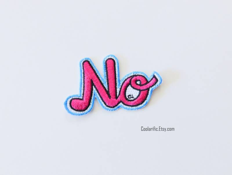 Kein Gestickter Aufkleber Aufnäher | Aufbügeln Applikation von coolarific