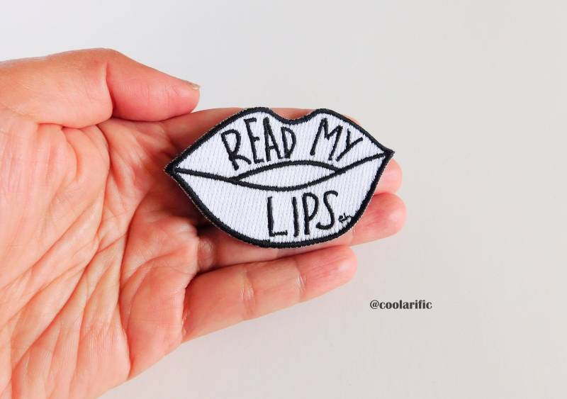 Lies Meine Lippen Aufnäher Gestickte Applikation, Diy Bastelbedarf von coolarific