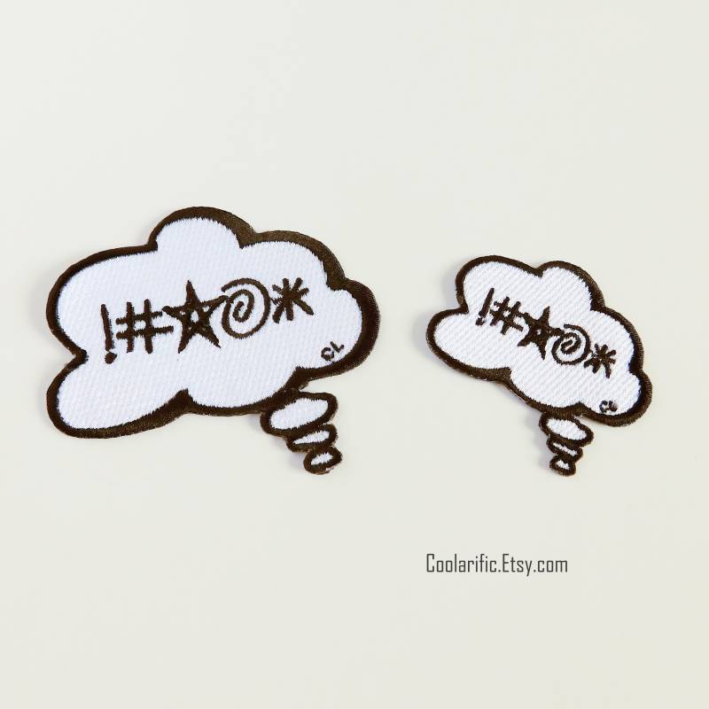 Zufällige Gedankenblase Aufkleber, Aufnäher Lustige Comic Accessoires von coolarific