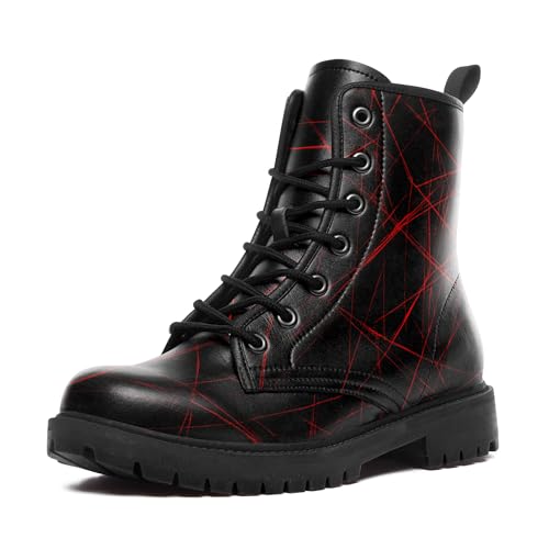 coolcustomize Damen-Kampfstiefel mit Blutspritzer-Design, Punk-Plateaustiefel mit blutigem Muster für Freizeitkleidung und Alltagsoutfits von coolcustomize