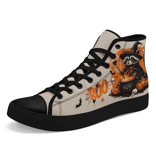 coolcustomize Halloween High-Top Canvas-Sneaker für Herren und Damen – Geister, Katzen und Kürbis Design, stylische Flache Freizeit-Schuhe für den Alltag coolcustomize Halloween High-Top Canvas-Sneaker für Herren und Damen – Geister, Katzen und Kürbis Design, stylische Flache Freizeit-Schuhe für den Alltag von coolcustomize