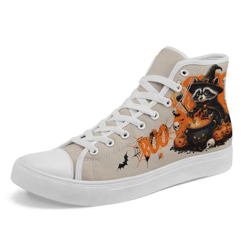 coolcustomize Halloween High-Top Canvas-Sneaker für Herren und Damen – Geister, Katzen und Kürbis Design, stylische Flache Freizeit-Schuhe für den Alltag coolcustomize Halloween High-Top Canvas-Sneaker für Herren und Damen – Geister, Katzen und Kürbis Design, stylische Flache Freizeit-Schuhe für den Alltag von coolcustomize