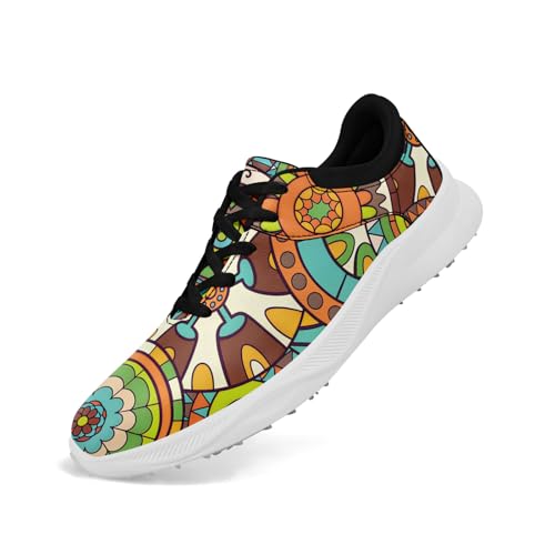coolcustomize Herren & Damen Golfschuhe – Bunte Mandala-Prints – Atmungsaktive Spikeless Sneaker – Stilvoll & Bequem – Schnürschuhe für Golf & Freizeit coolcustomize Herren & Damen Golfschuhe – Bunte Mandala-Prints – Atmungsaktive Spikeless Sneaker – Stilvoll & Bequem – Schnürschuhe für Golf & Freizeit von coolcustomize