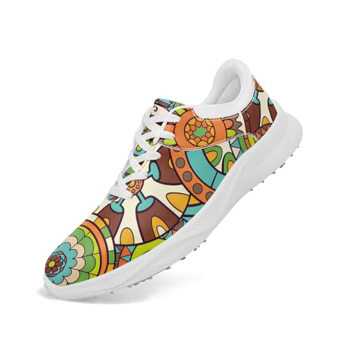 coolcustomize Herren & Damen Golfschuhe – Bunte Mandala-Prints – Atmungsaktive Spikeless Sneaker – Stilvoll & Bequem – Schnürschuhe für Golf & Freizeit coolcustomize Herren & Damen Golfschuhe – Bunte Mandala-Prints – Atmungsaktive Spikeless Sneaker – Stilvoll & Bequem – Schnürschuhe für Golf & Freizeit von coolcustomize