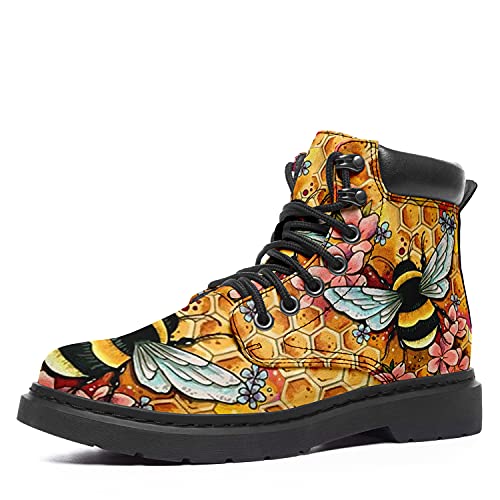 coolcustomize Individuelle Blumen-Mandala-Honigbienenstiefel für Damen, modische handgefertigte Stiefel, Bienen und Honig 2, 39.5 EU coolcustomize Individuelle Blumen-Mandala-Honigbienenstiefel für Damen, modische handgefertigte Stiefel, Bienen und Honig 2, 39.5 EU von coolcustomize