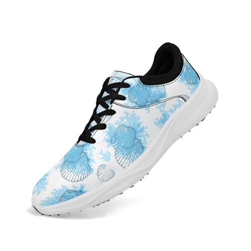 coolcustomize Stylische Spikeless Golfschuhe für Damen & Herren - Hawaiian Ocean Print, Wasserdicht, Leichte Golf Trainer, Atmungsaktiver Komfort von coolcustomize