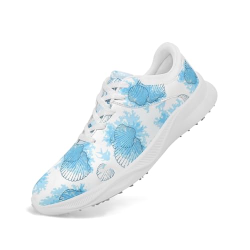 coolcustomize Stylische Spikeless Golfschuhe für Damen & Herren - Hawaiian Ocean Print, Wasserdicht, Leichte Golf Trainer, Atmungsaktiver Komfort von coolcustomize