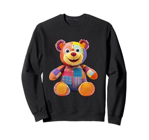 süßer Vintage Teddybär in Patchwork Style Klamotten Kids Sweatshirt süßer Vintage Teddybär in Patchwork Style Klamotten Kids Sweatshirt von coole Bären in fleckigen Werktags Ouftits
