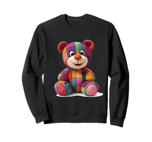 süßer Vintage Teddybär in Patchwork Style Klamotten Kids Sweatshirt süßer Vintage Teddybär in Patchwork Style Klamotten Kids Sweatshirt von coole Bären in fleckigen Werktags Ouftits