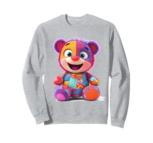 süßer Vintage Teddybär in Patchwork Style Klamotten Kids Sweatshirt süßer Vintage Teddybär in Patchwork Style Klamotten Kids Sweatshirt von coole Bären in fleckigen Werktags Ouftits