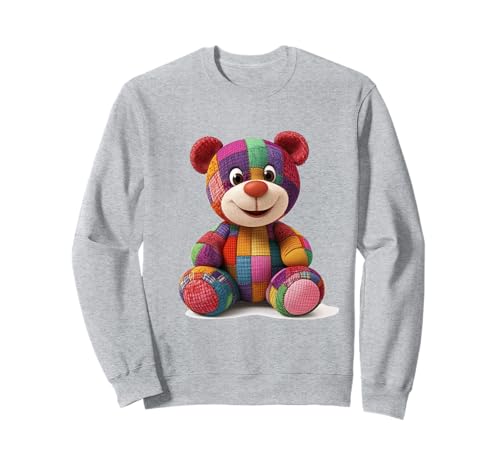 süßer Vintage Teddybär in Patchwork Style Klamotten Kids Sweatshirt süßer Vintage Teddybär in Patchwork Style Klamotten Kids Sweatshirt von coole Bären in fleckigen Werktags Ouftits