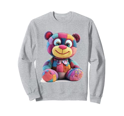 süßer Vintage Teddybär in Patchwork Style Klamotten Kids Sweatshirt süßer Vintage Teddybär in Patchwork Style Klamotten Kids Sweatshirt von coole Bären in fleckigen Werktags Ouftits