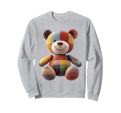süßer Vintage Teddybär in Patchwork Style Klamotten Kids Sweatshirt süßer Vintage Teddybär in Patchwork Style Klamotten Kids Sweatshirt von coole Bären in fleckigen Werktags Ouftits