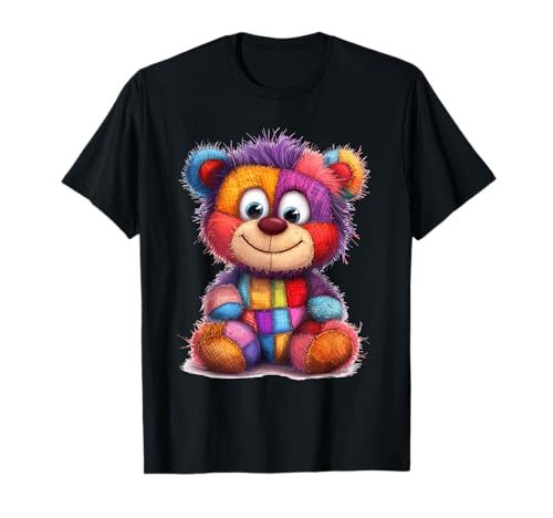 süßer Vintage Teddybär in Patchwork Style Klamotten Kids T-Shirt süßer Vintage Teddybär in Patchwork Style Klamotten Kids T-Shirt von coole Bären in fleckigen Werktags Ouftits