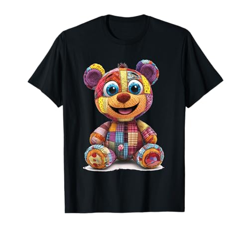 süßer Vintage Teddybär in Patchwork Style Klamotten Kids T-Shirt süßer Vintage Teddybär in Patchwork Style Klamotten Kids T-Shirt von coole Bären in fleckigen Werktags Ouftits