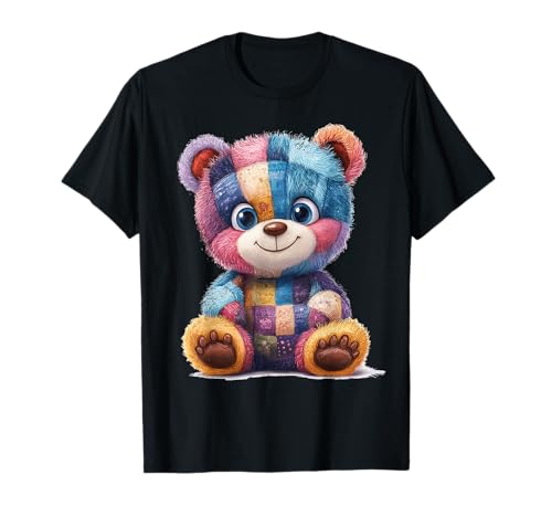 süßer Vintage Teddybär in Patchwork Style Klamotten Kids T-Shirt süßer Vintage Teddybär in Patchwork Style Klamotten Kids T-Shirt von coole Bären in fleckigen Werktags Ouftits