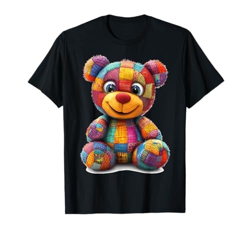süßer Vintage Teddybär in Patchwork Style Klamotten Kids T-Shirt süßer Vintage Teddybär in Patchwork Style Klamotten Kids T-Shirt von coole Bären in fleckigen Werktags Ouftits