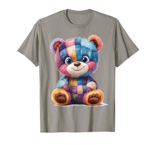 süßer Vintage Teddybär in Patchwork Style Klamotten Kids T-Shirt süßer Vintage Teddybär in Patchwork Style Klamotten Kids T-Shirt von coole Bären in fleckigen Werktags Ouftits