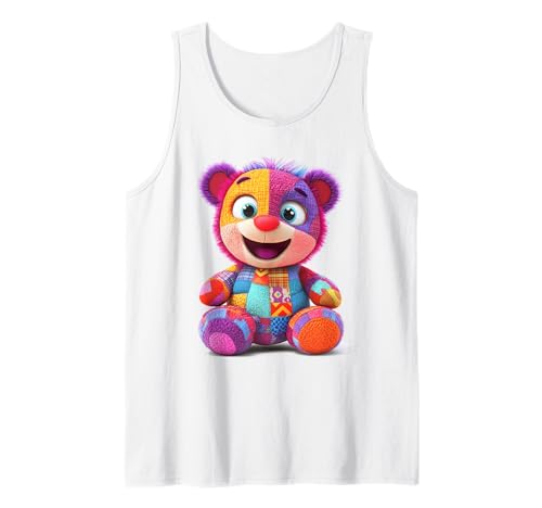 süßer Vintage Teddybär in Patchwork Style Klamotten Kids Tank Top süßer Vintage Teddybär in Patchwork Style Klamotten Kids Tank Top von coole Bären in fleckigen Werktags Ouftits