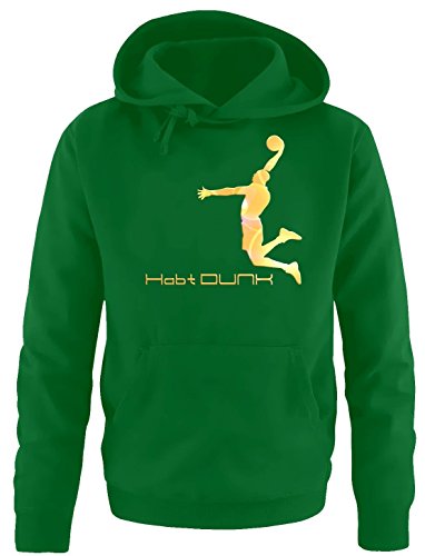 Habt Dunk Basketball Slam Dunkin Kinder Sweatshirt mit Kapuze Hoodie Green-Gold, Gr.164cm von Coole-Fun-T-Shirts
