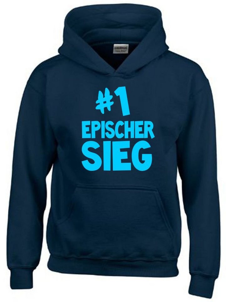 coole-fun-t-shirts Hoodie #1 EPISCHER Sieg Hoodie Sweatshirt mit Kapuze Zocker Gamer von coole-fun-t-shirts