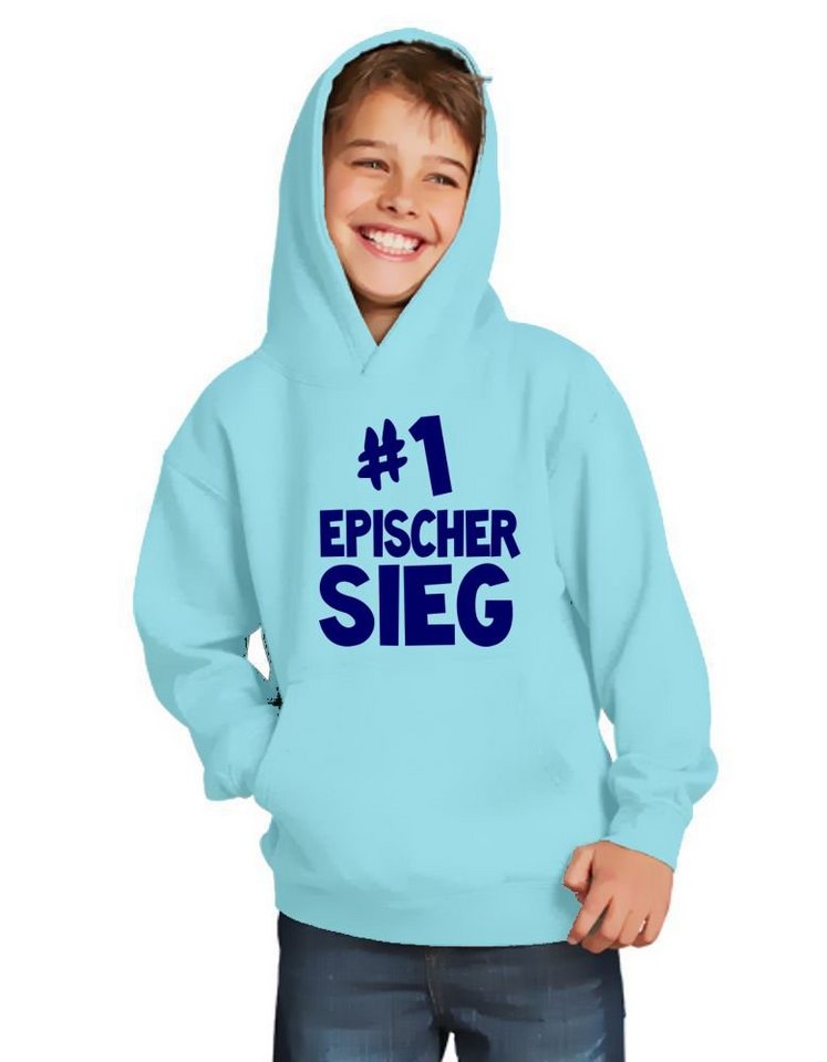 coole-fun-t-shirts Hoodie #1 EPISCHER Sieg Hoodie Sweatshirt mit Kapuze Zocker Gamer von coole-fun-t-shirts