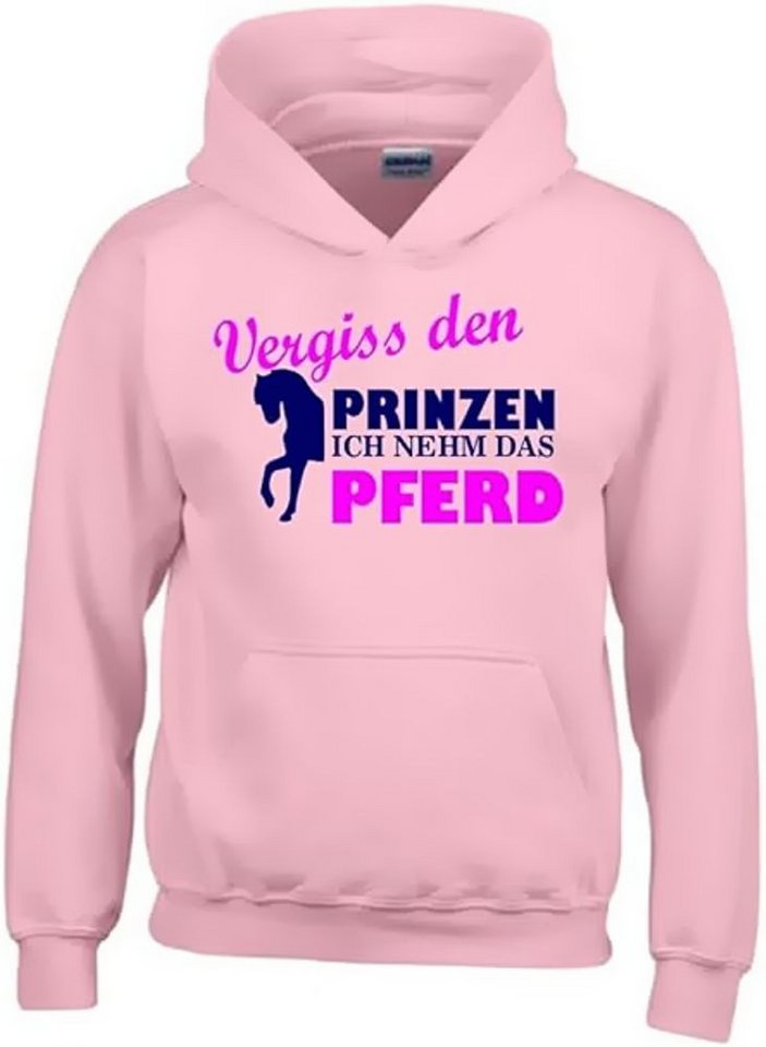 coole-fun-t-shirts Hoodie Vergiss den Prinzen ich nehm das Pferd ! Mädchen Reiten Sweatshirt von coole-fun-t-shirts