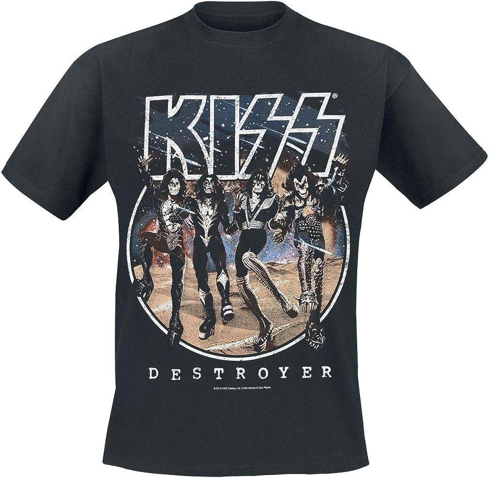 coole-fun-t-shirts Print-Shirt KISS Destroyer T-Shirt Herren Bandshirt S M L XL von coole-fun-t-shirts