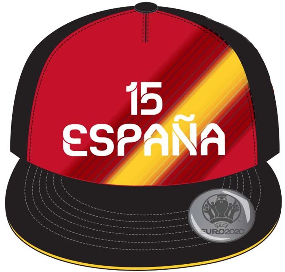 coole-fun-t-shirts Schirmmütze SPANIEN Kinder Basecap Schirmmütze Fußball EM Europameisterschaft ESPANA Base und Snapback Jungen + Mädchen für Kita, Schule, Einschulung Gr.52 + 54 von coole-fun-t-shirts