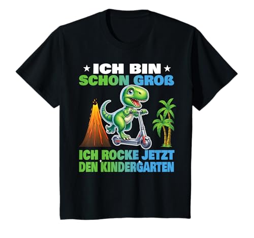 Kinder Kindergartenkind 2025 Kita Start Kindergarten Dino Jungs T-Shirt von cooler Dino Kindergarten Kindergartentüte Jungen