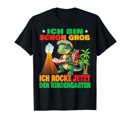 Kindergartenkind 2025 Kita Anfang Kindergarten Dino Jungs T-Shirt von cooler Dino Kindergarten Kindergartentüte Jungen