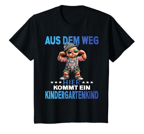 Kindergartenkind 2025 Kita Start Kindergarten Jungs Lausbua T-Shirt von cooler Dino Kindergarten Kindergartentüte Jungen