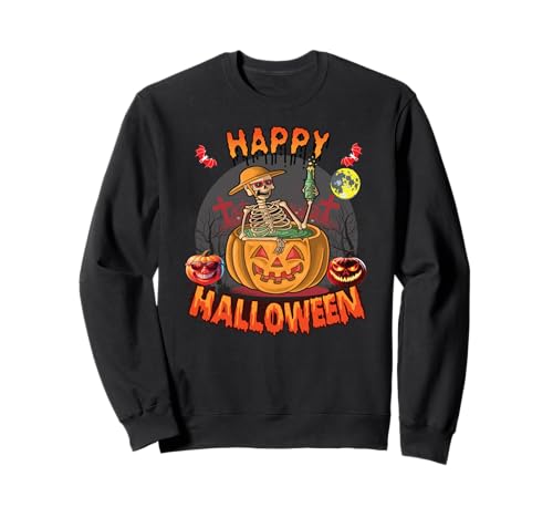 Skelett Lustiges Halloween Kostüm für Kinder & Männer Sweatshirt von cooles Halloween Kostüm für Jungen oder Mädchen