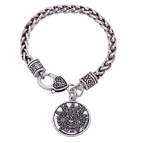 cooltime Tetragrammaton Pentagramm Stern Amulett Anhänger Charm Armband Halloween für Männer Frauen von cooltime