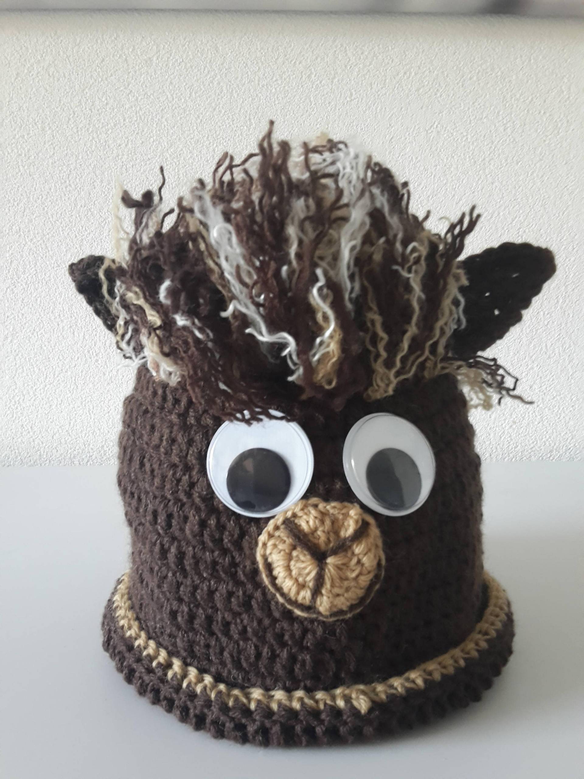 Handgefertigte Häkelmütze Oder Beanie Für Erwachsene | Ausgewachsene Tier Mütze Handmade Lama Kamel Alpaka Hut Witzige Fotorequisite von coriescrafts