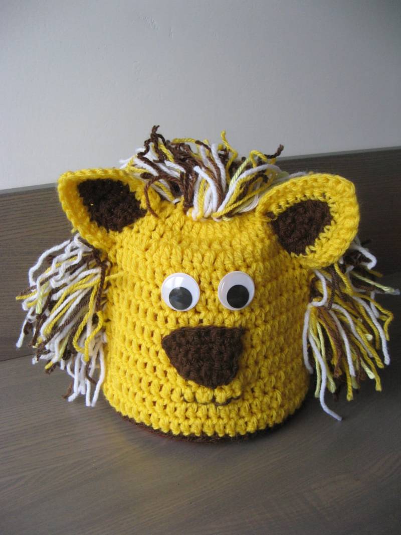 Kleiner Löwe Baby Häkelmütze - Kindermütze Mütze Hand Hut Löwenmütze Tiermütze von coriescrafts