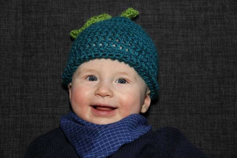 Gehäkelte Blaubeer Babymütze, Baby Shower Geschenk von coriescrafts