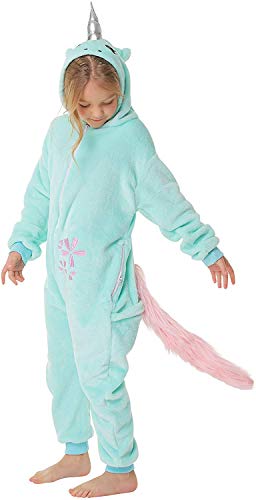 corimori Einhorn Jade Kinder Mädchen Onesie Jumpsuit Kostüm Verkleidung, Gr. 90-110 cm von corimori