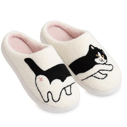 corimori Hausschuhe mit netten Motiven 01 Katze,EU 40-41 (Etikett CN 42-43) von corimori