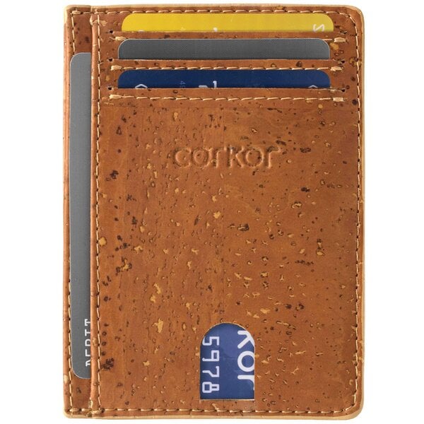 corkor Karten-Portemonnaie aus Kork mit Sichtfenster von corkor