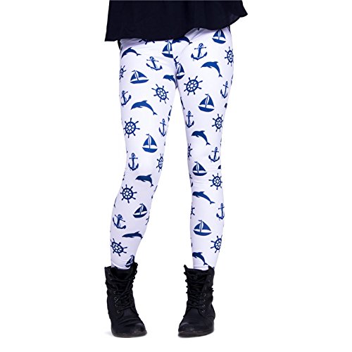 cosey - Bedruckte Bunte Leggins (Einheitsgröße) Verschiedene Leggings Designs, Maritim, Einheitsgröße cosey - Bedruckte Bunte Leggins (Einheitsgröße) Verschiedene Leggings Designs, Maritim, Einheitsgröße von cosey